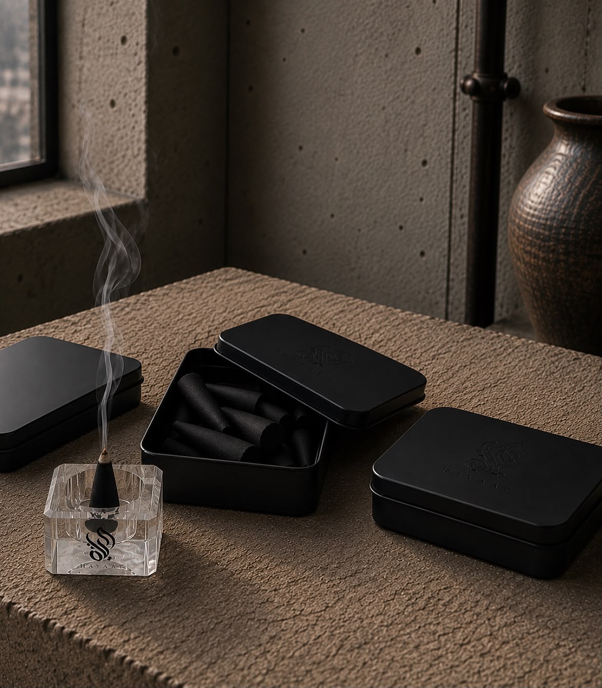 Incense Cones Trio & Glass Burner