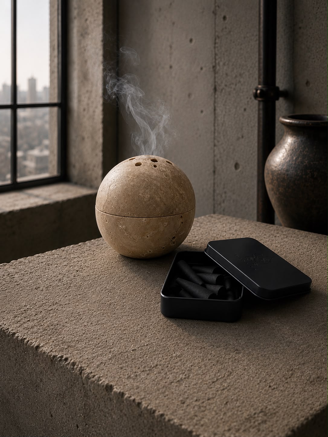 Stone Premium Burner & Incense Cones